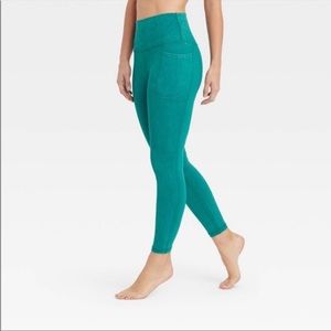 JoyLab 7/8 High Rise Leggings Spruce Green NEW